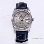 TR Factory V3 Rolex Day-Date Diamond Leather Strap Watch 2836-2 Movement